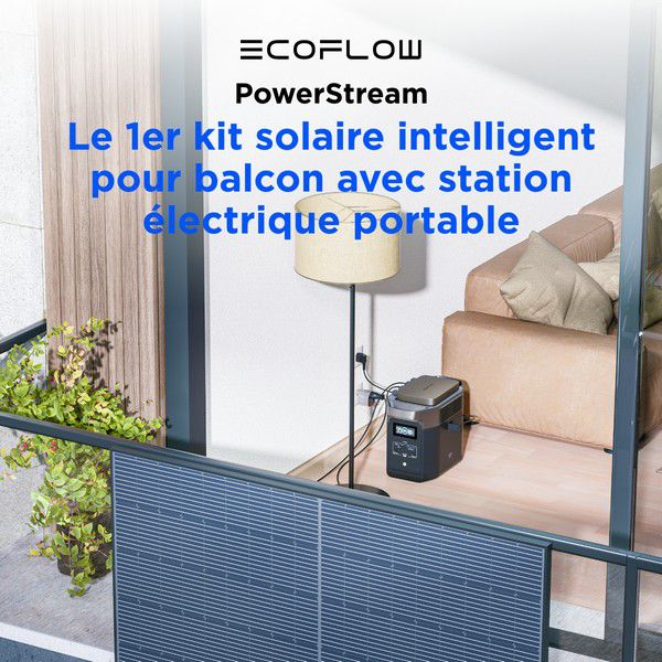 kit solaire ecoflow plug and play powerstream pour habitation